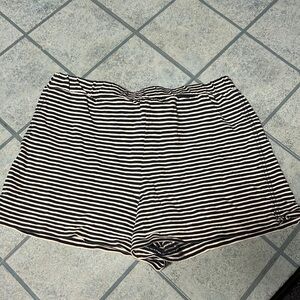 Everlane navy and white striped lounge shorts